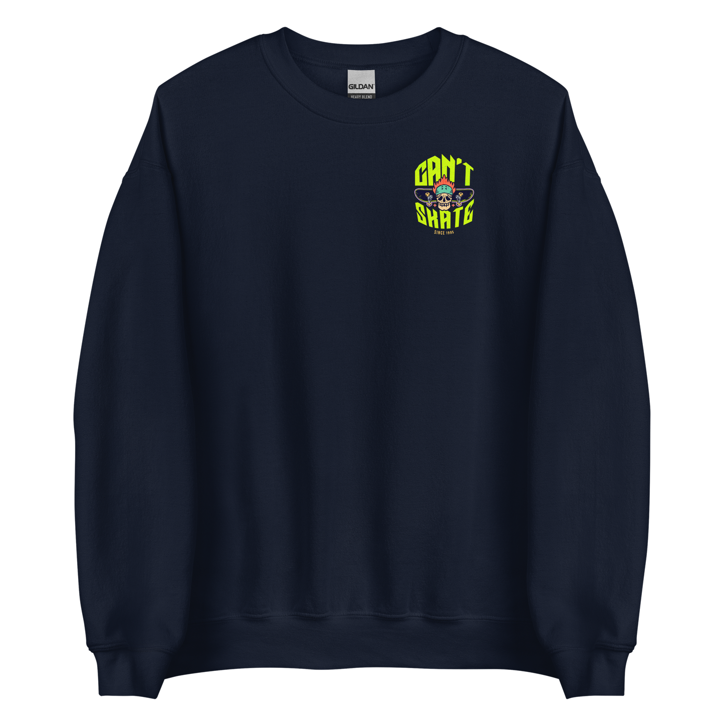 Jawbkr Can't Skate Sweatshirt Front Design
