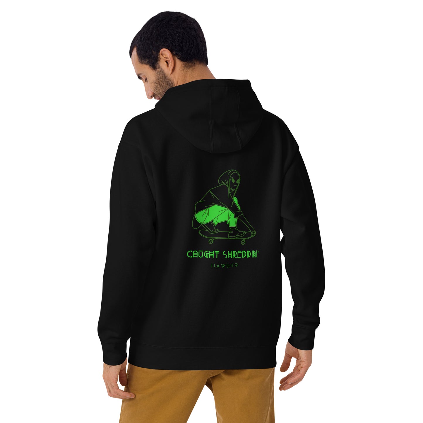Jawbkr Kickflippin Alien Hoodie Back Design