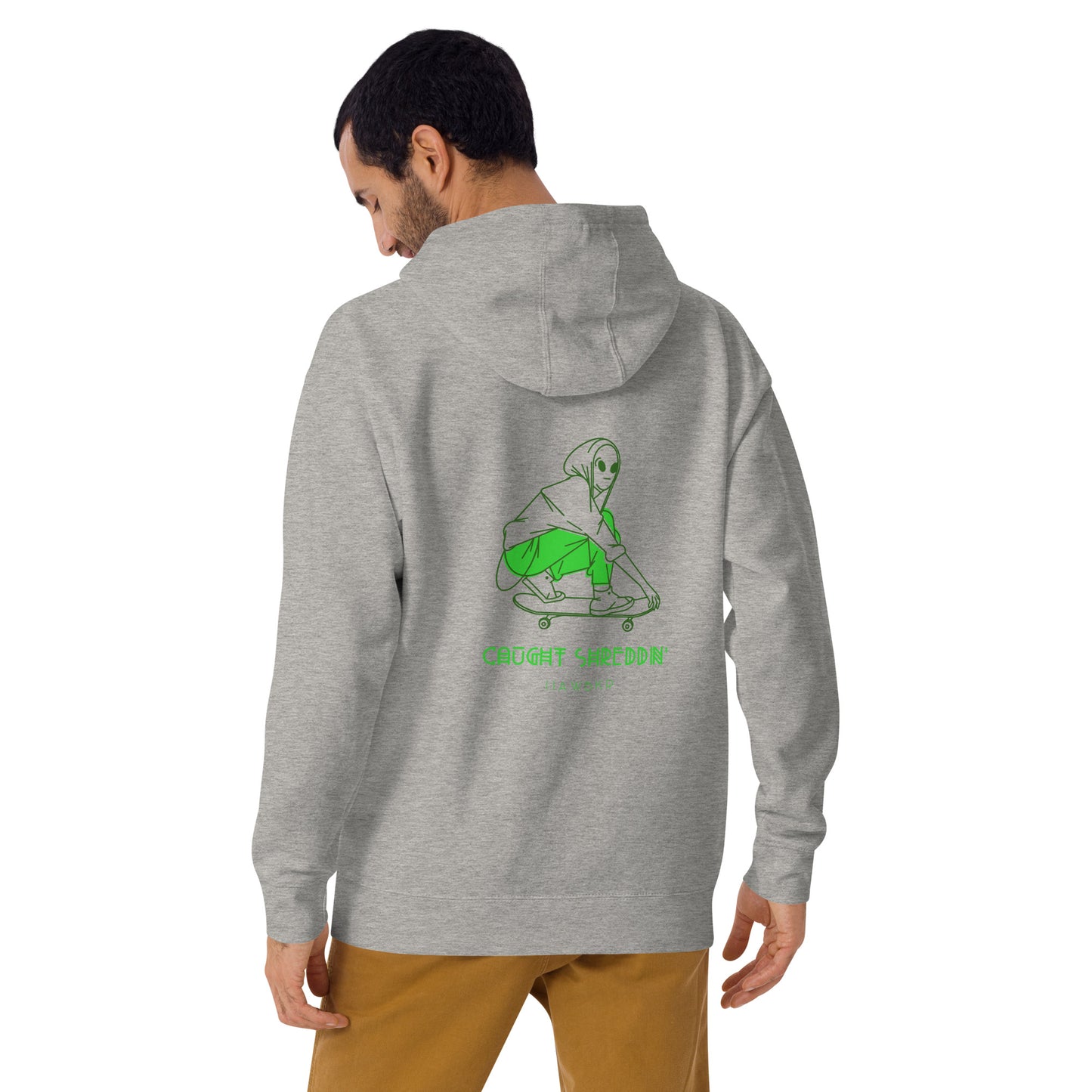 Jawbkr Kickflippin Alien Hoodie Back Design