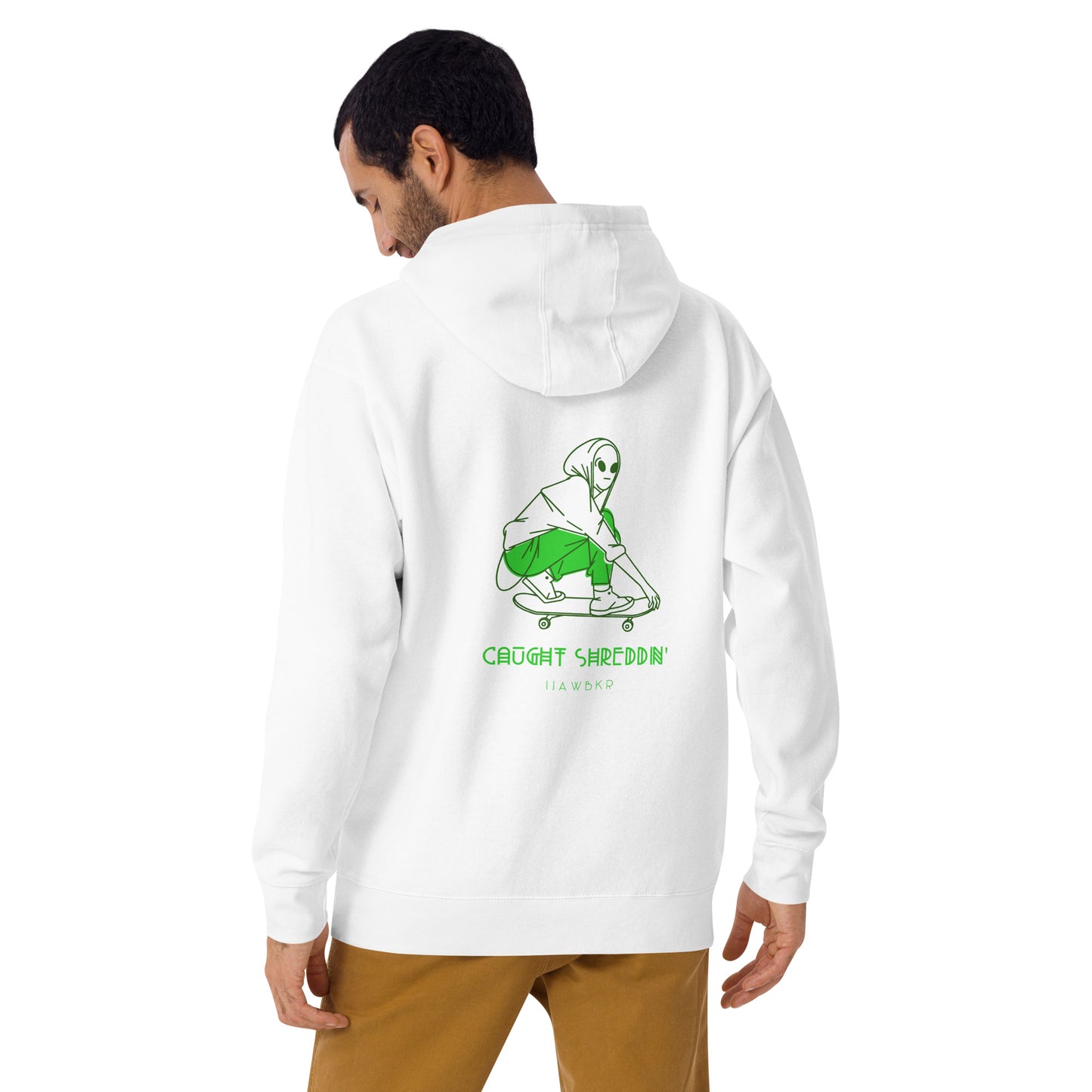 Jawbkr Kickflippin Alien Hoodie Back Design
