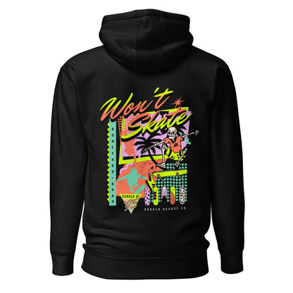 iJawbkr Can't Skate Hoodie Back Design