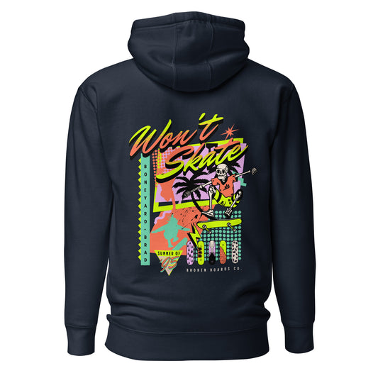 iJawbkr Can't Skate Hoodie Back Design