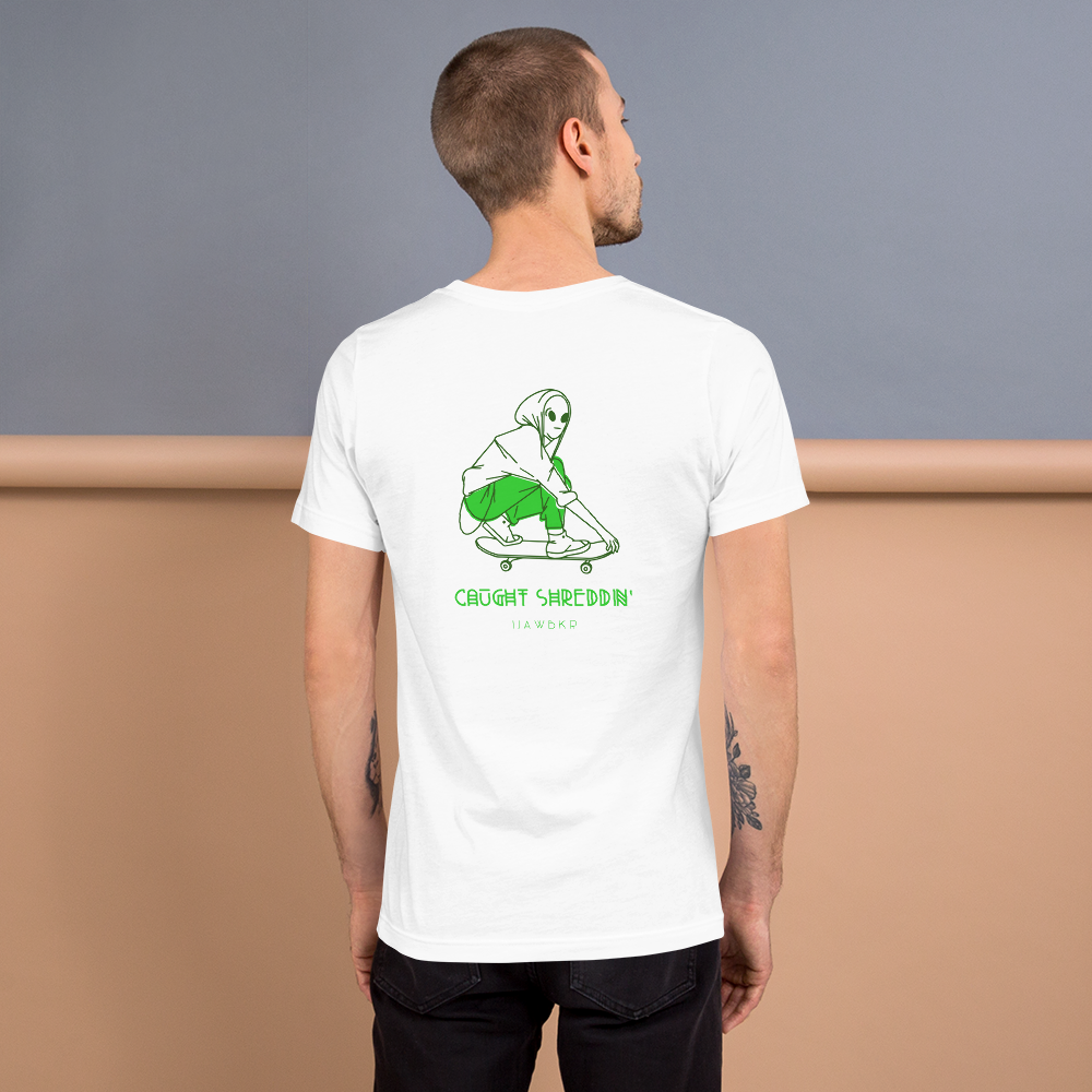 iJawbkr Kickflippin Alien T-Shirt Back Design